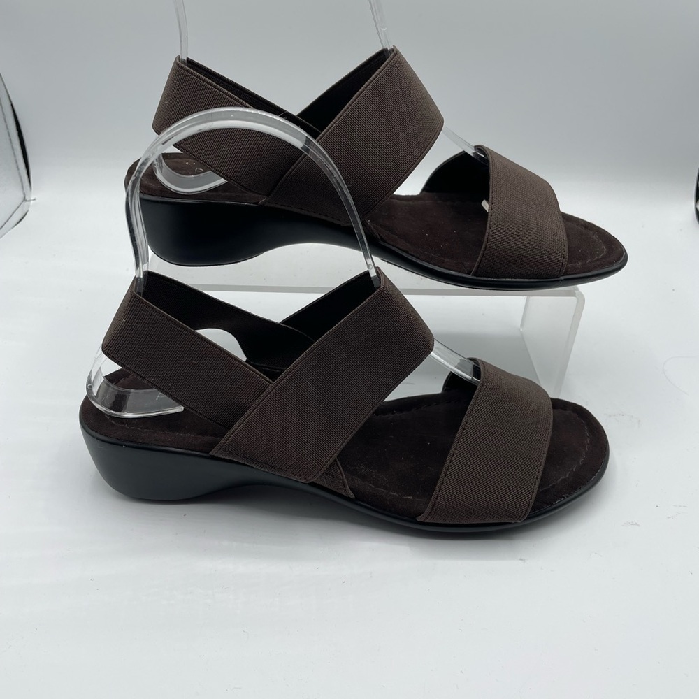 Pesaro Brown elastic strap Sandals, size 6 - Picture 4 of 7